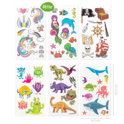 Tattoos 6 x 10,5cm für Kinder