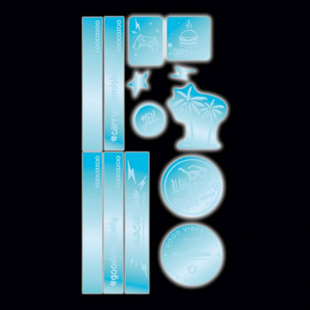 Reflektierendes Sticker-Set Blue
