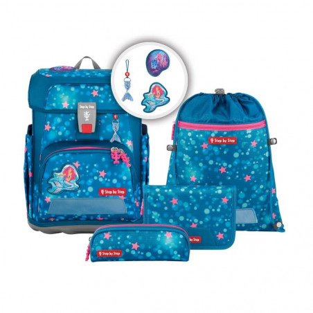 CLOUD Schulranzen-Set Mermaid Lola, 5-teilig