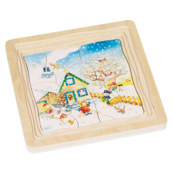 Schichtenpuzzle Jahreszeiten
