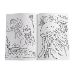 Malbuch Blue Sea mit Stickern MBmS 48 Seiten FSC