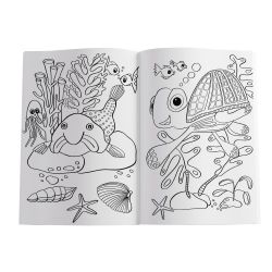 Malbuch Blue Sea mit Stickern MBmS 48 Seiten FSC