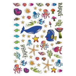 Malbuch Blue Sea mit Stickern MBmS 48 Seiten FSC