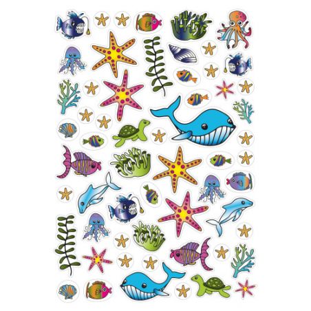 Malbuch Blue Sea mit Stickern MBmS 48 Seiten FSC