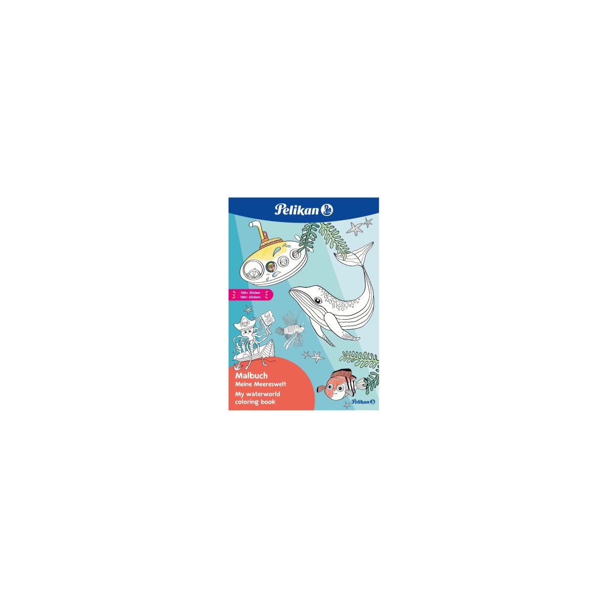 Malbuch Blue Sea mit Stickern MBmS 48 Seiten FSC