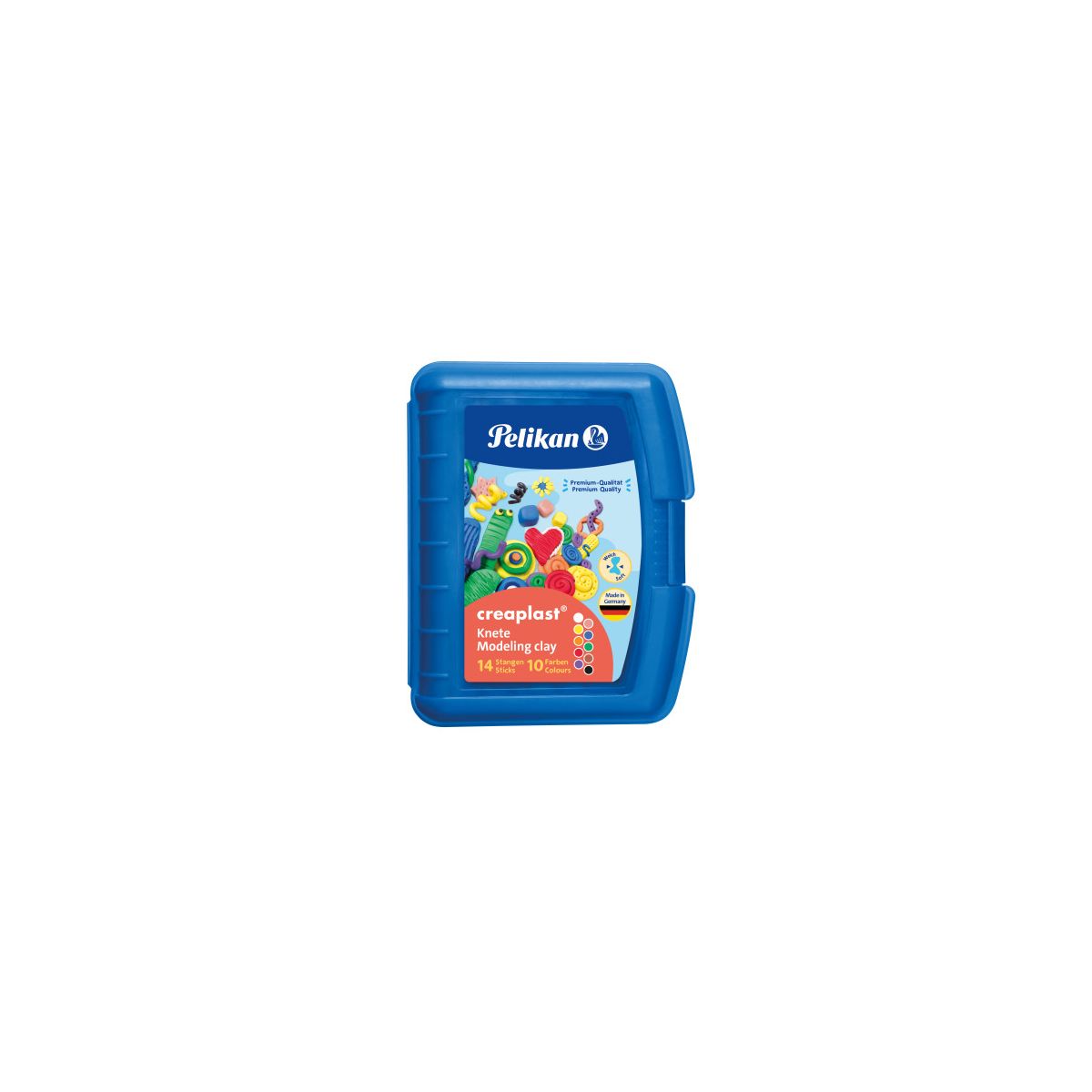 Knetmasse Creaplast Kinderknete 198/10B Blau, 10 Farben, 240