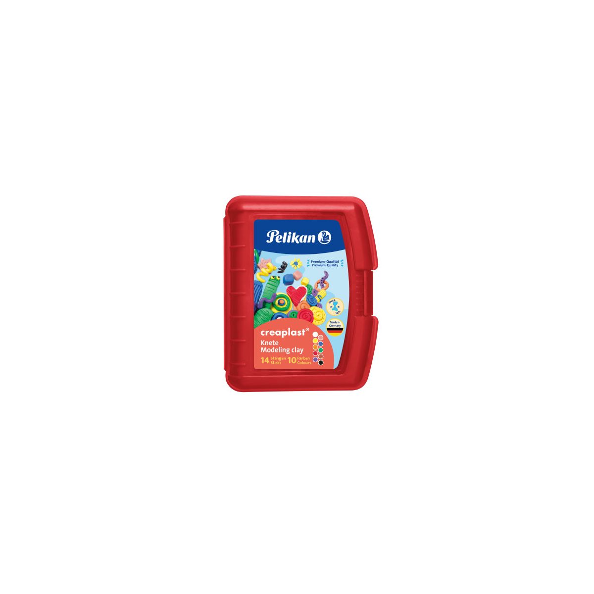 Knetmasse Creaplast Kinderknete 198/10R rot, 10 Farben, 240g