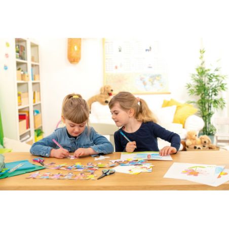 9 Buntstifte und 1 Bleistift griffix sortiert in Hängefaltsc