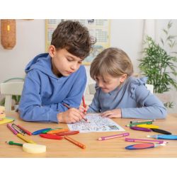 9 Buntstifte und 1 Bleistift griffix sortiert in Hängefaltsc