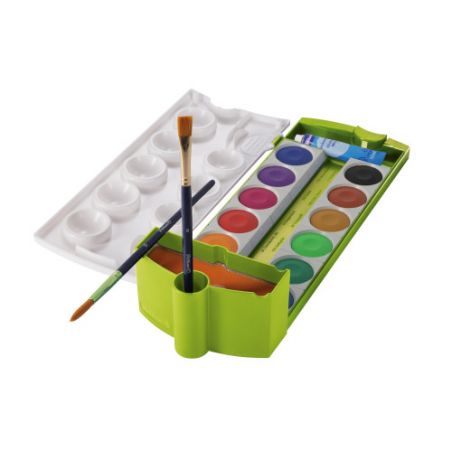 Pelikan Wasserbecher mit Pinselhalter, Grün Pelikan Wasserbecher mit Pinselhalter, Grün