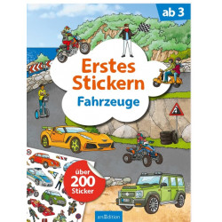 Erstes Stickern:Fahrzeuge