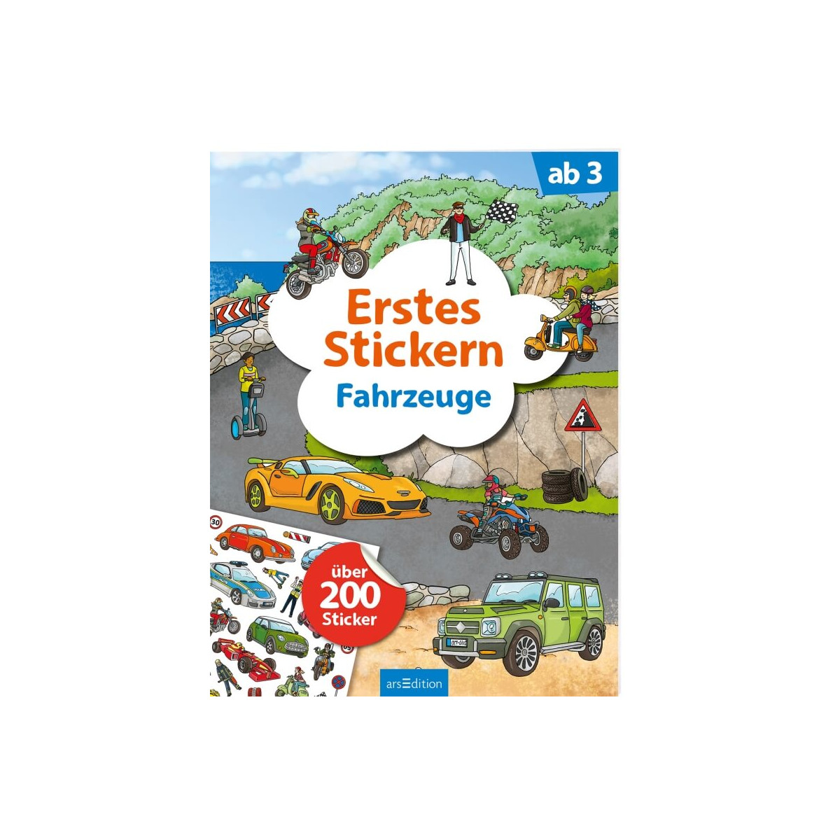 Erstes Stickern:Fahrzeuge