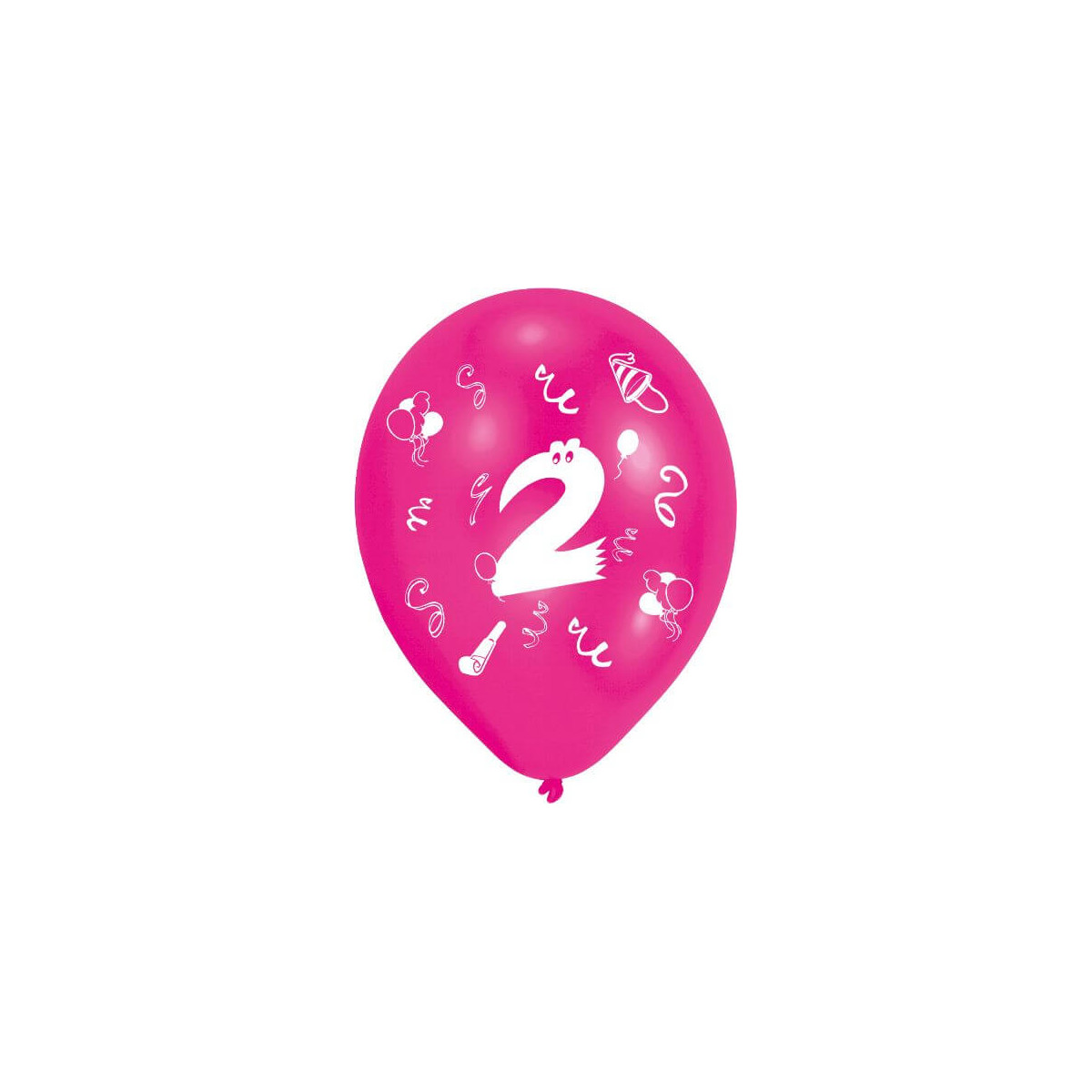 8 Latexballons 2 2-seitig bedruckt 25,4 cm/10