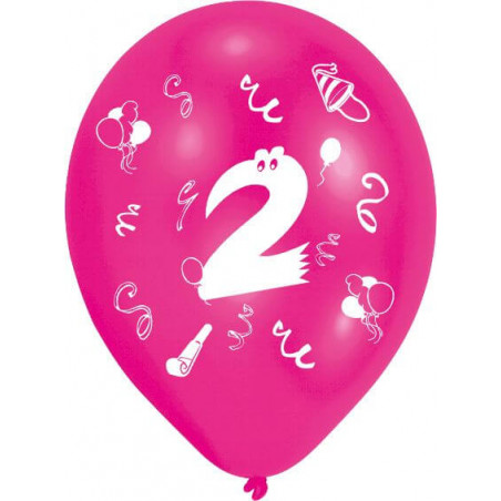 8 Latexballons 2 2-seitig bedruckt 25,4 cm/10