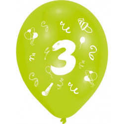 8 Latexballons 3 2-seitig bedruckt 25,4 cm/10