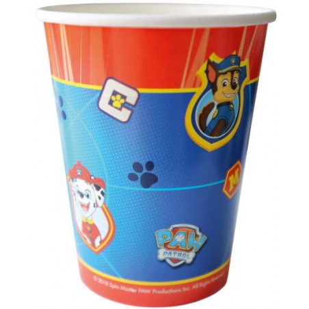 8 Becher Paw Patrol Papier 250 ml