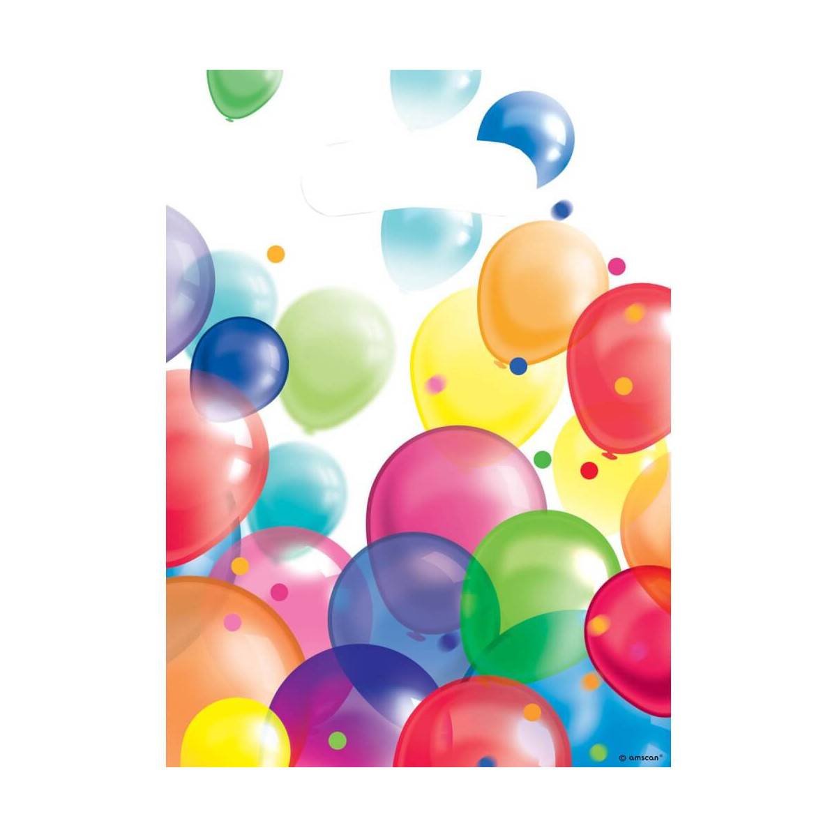 8 Partytüten Balloons Plastik 23,4 x 16,2 cm