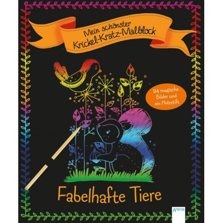 Mein schönster Krickel-Kratz-Malblock. Fabelhafte Tiere