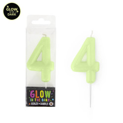 BIRTHDAY FUN Zahlenkerze 5 GITD