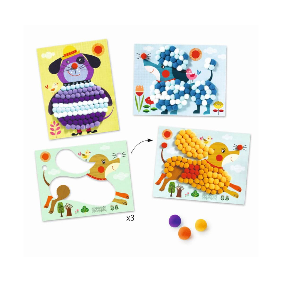 Bastelpackung 3-6: Hunde