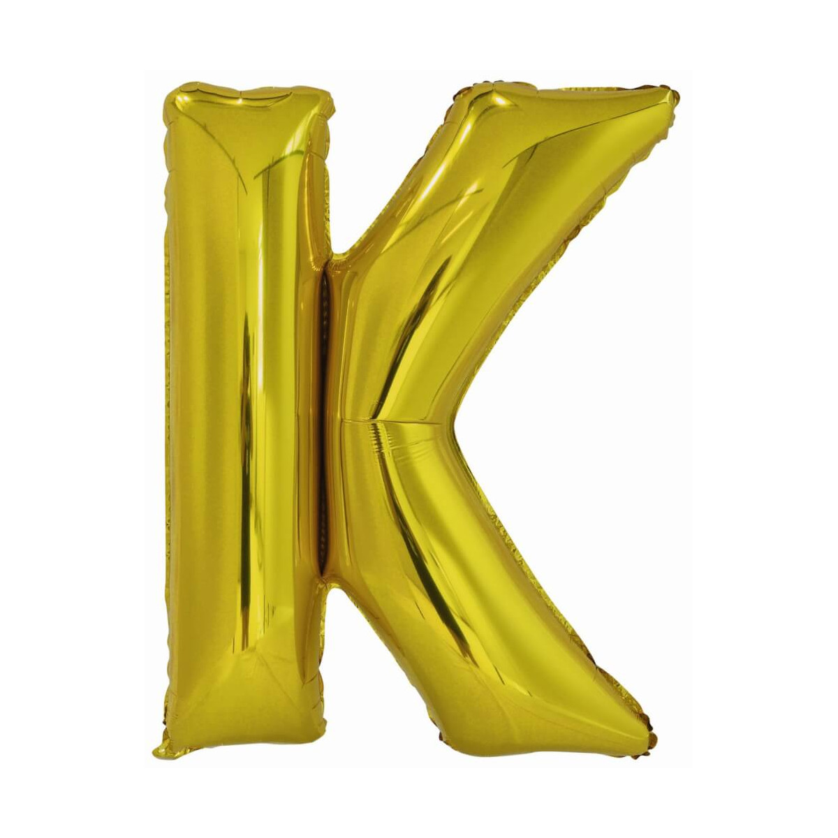 Grosser Buchstabe K Gold Folienballon N34 verpackt 86 cm