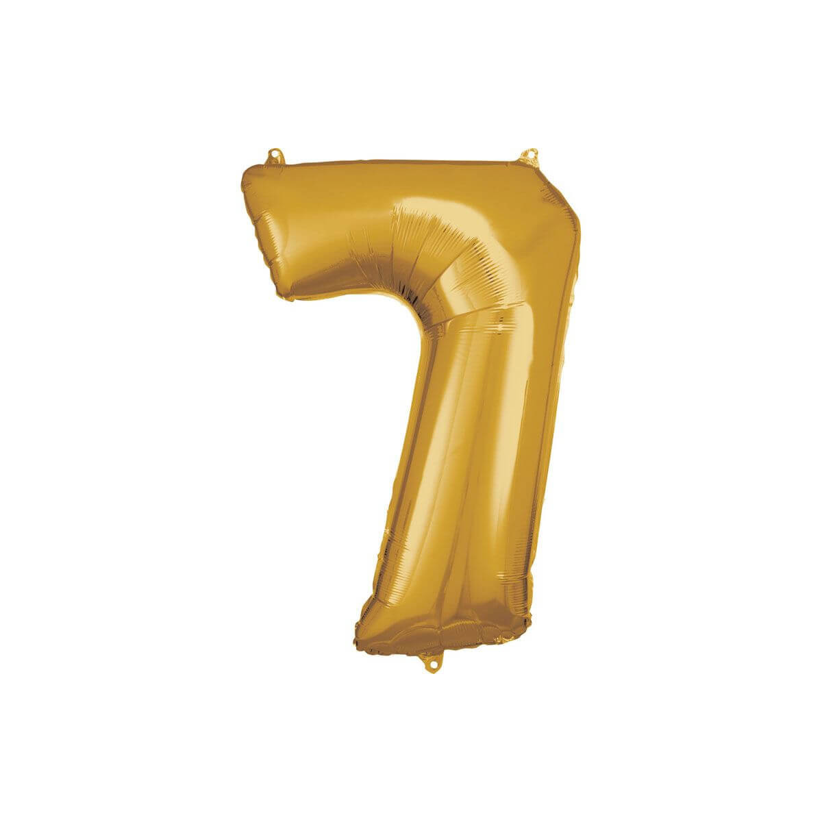 Grosse Zahl 7 Gold Folienballon N34 verpackt 58 cm x 88 cm