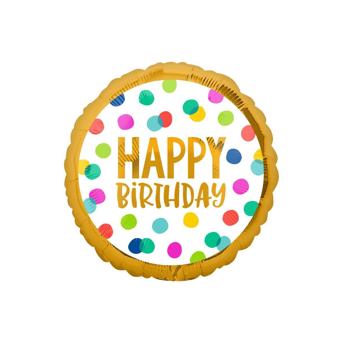 Standard Happy Dots Folienballon S40 verpackt