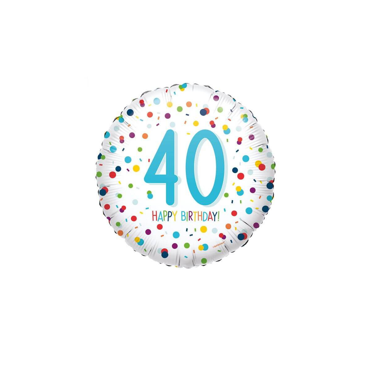 Standard EU Confetti Bday 40 Folienballon S40 verpackt