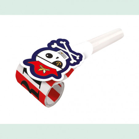 8 Luftrüssel Pirates Map Plastik / Papier 30cm