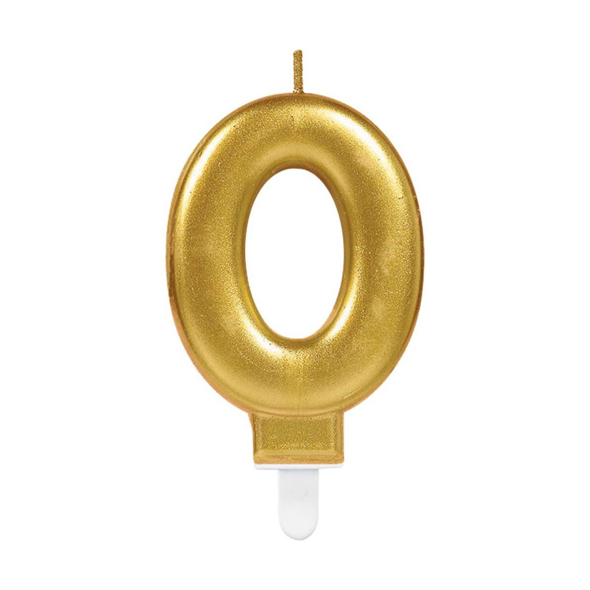 Zahlenkerze 0 Sparkling Celebrations Gold Höhe 9,3 cm