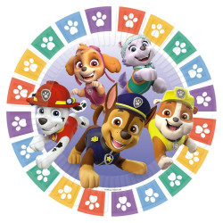 8 Plates Paw Patrol 2022 Round Paper 23 cm