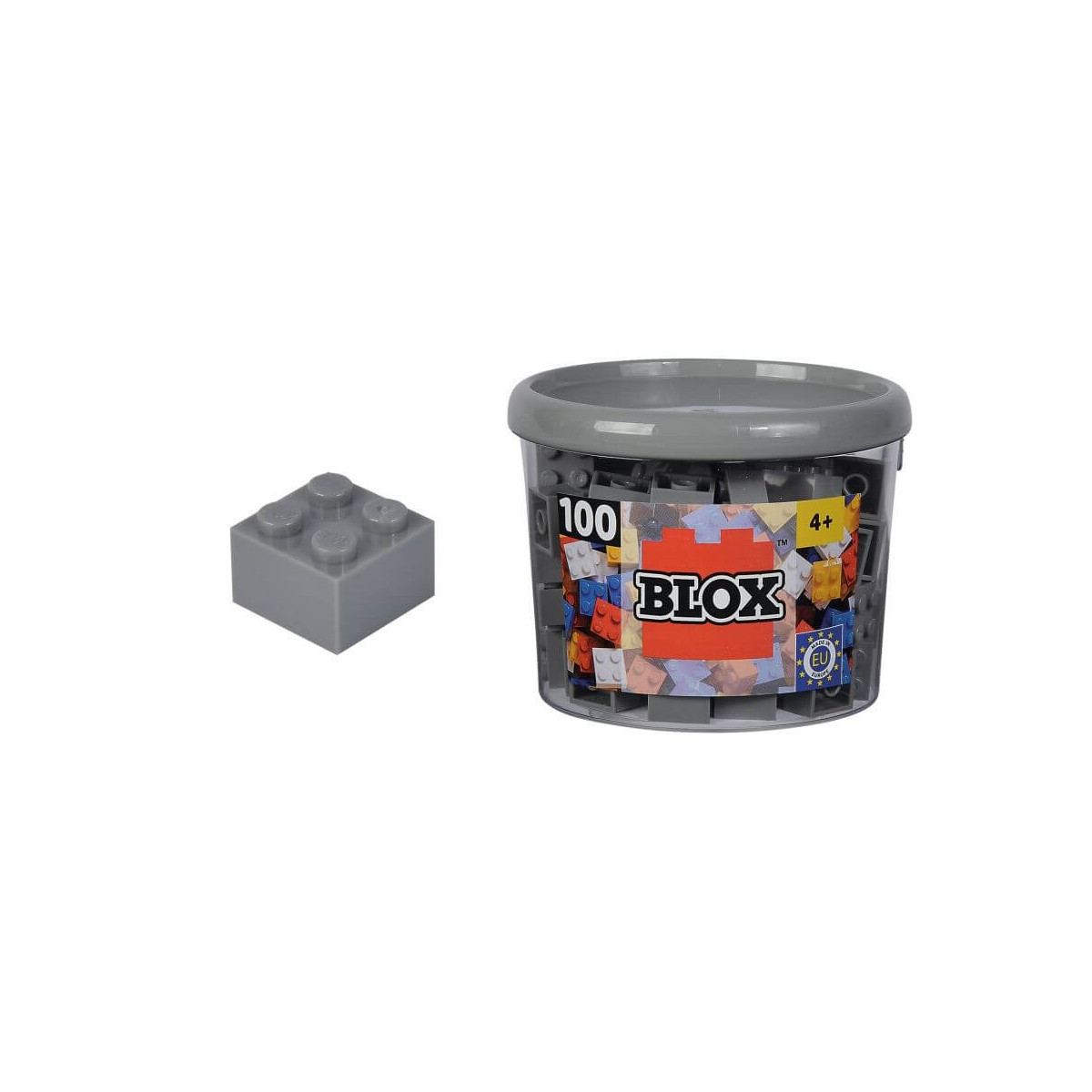 Blox 100 graue 4er Steine in Dose