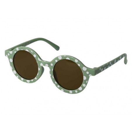 Sonnenbrille grün/weiß gepunktet (2)