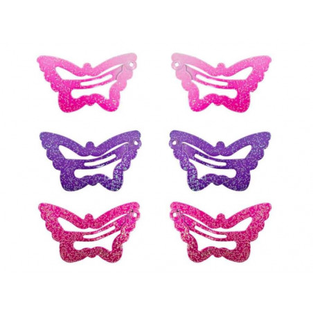 CC-Clips Schmetterling 3cm 2tlg 3Fb. (6)