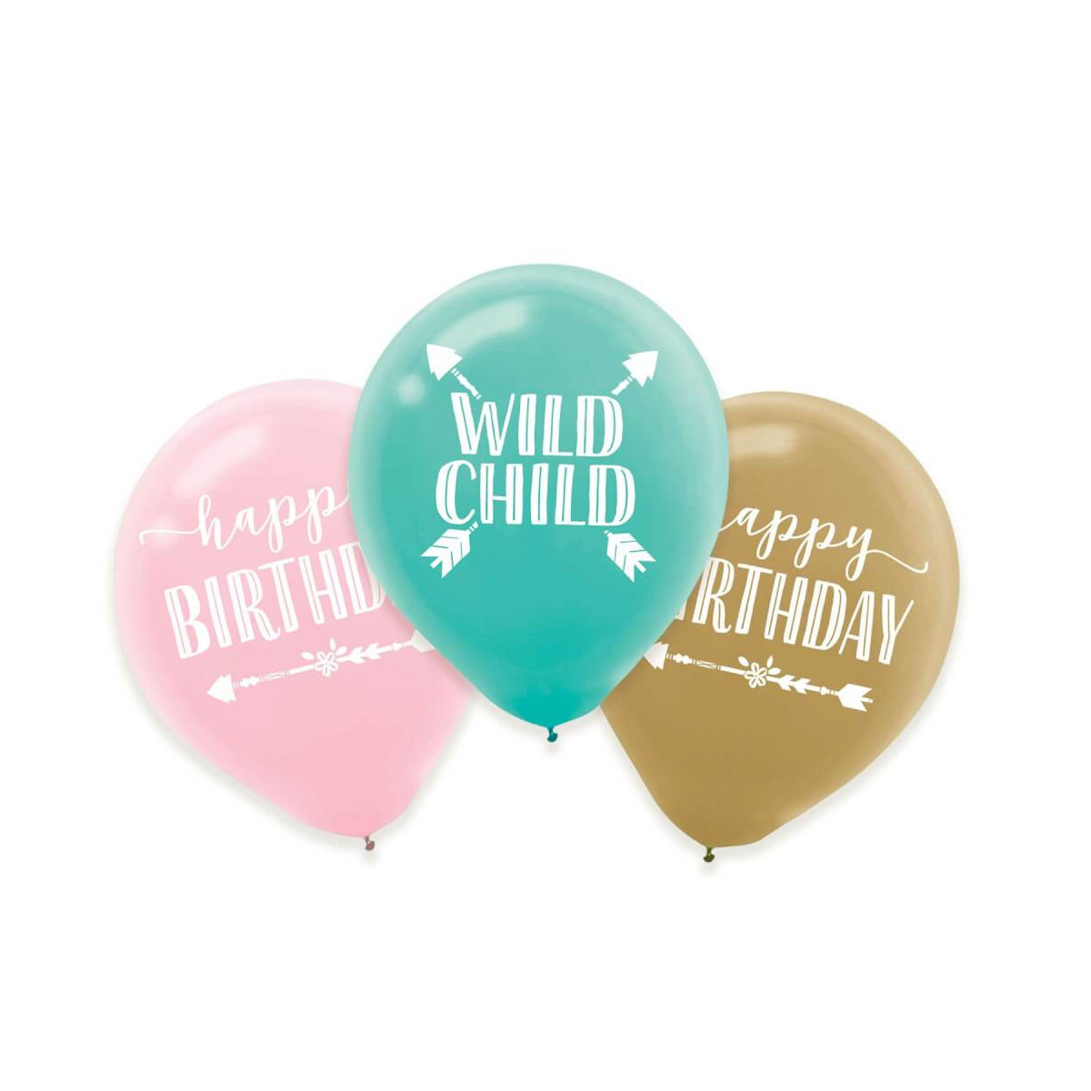 6 Latexballons Boho Birthday Girl 27,5 cm / 11