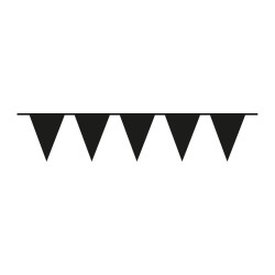 Wimpelkette schwarz Plastik 1000 x 32 cm