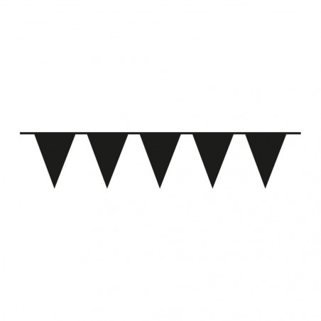 Wimpelkette schwarz Plastik 1000 x 32 cm