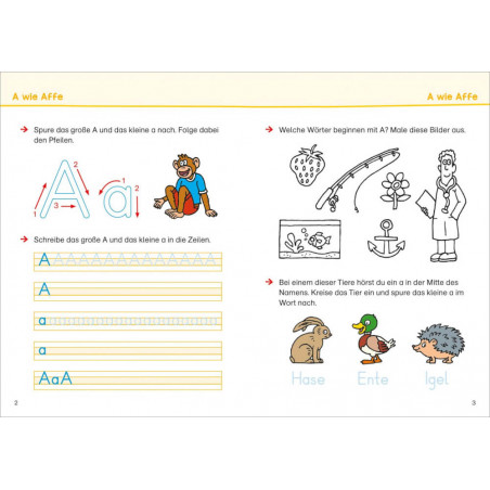 Buchstaben üben. Schulstart