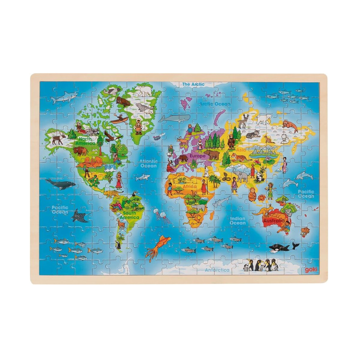 Einlegepuzzle Welt