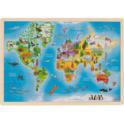 Einlegepuzzle Welt