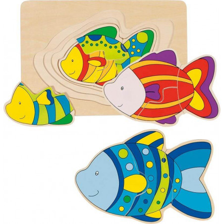 Schichtenpuzzle Fisch