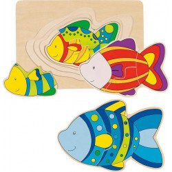 Schichtenpuzzle Fisch