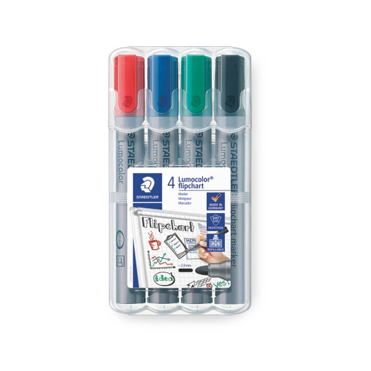 Flipchartmarker Lumocolor 4St Box