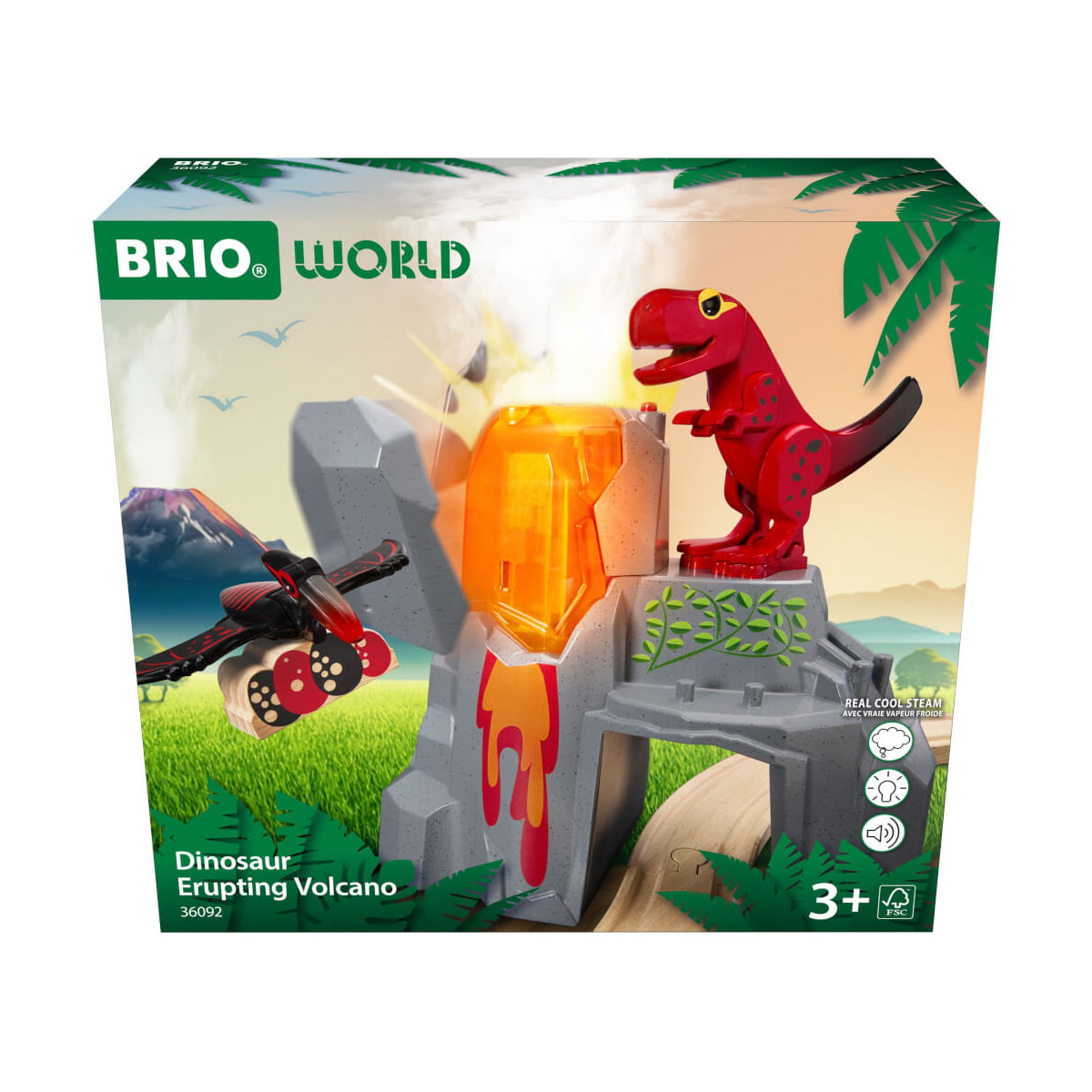 BRIO Dinosaurier Vulkan + Ausbruchsfunk.