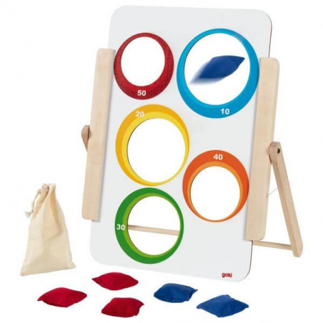 Zielwurfspiel für Klein und Groß, beidseitig bespielbar Zielwurfspiel für Klein und Groß, beidseitig bespielbar