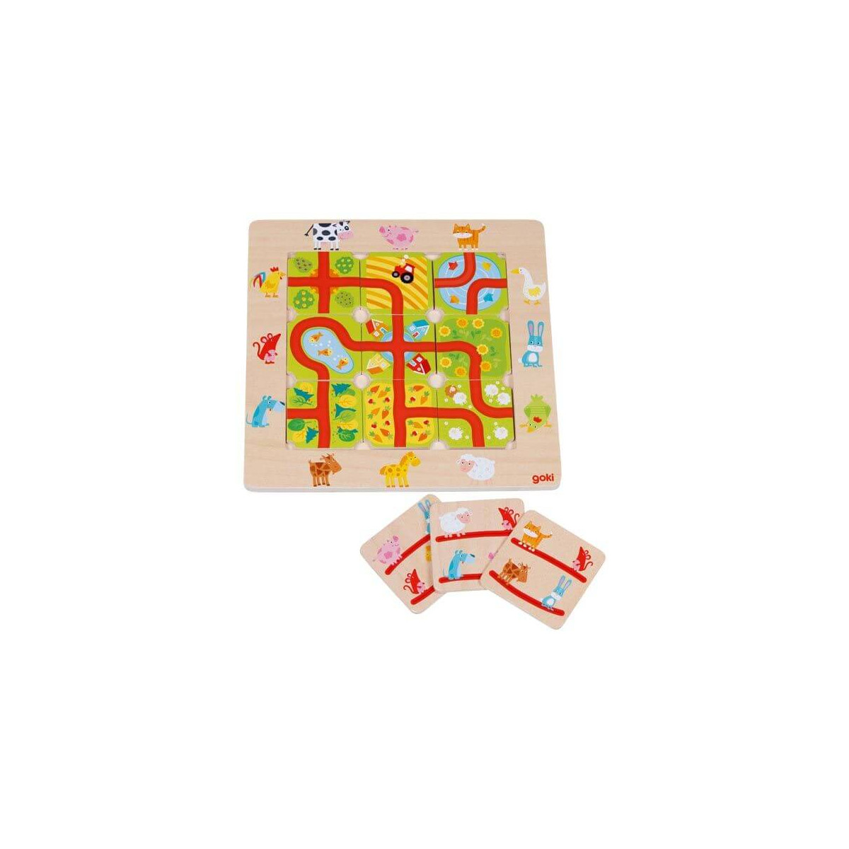 Legespiel, Finde den Weg, Auf dem Land