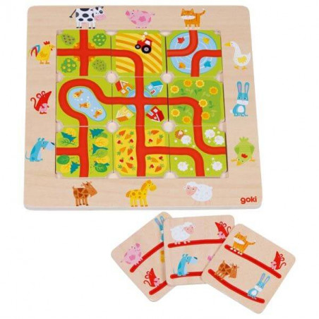 Legespiel, Finde den Weg, Auf dem Land