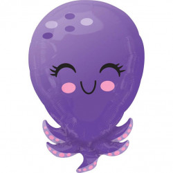 Junior Shape Octopus Folienballon S50 verpackt 35 cm x 53 cm