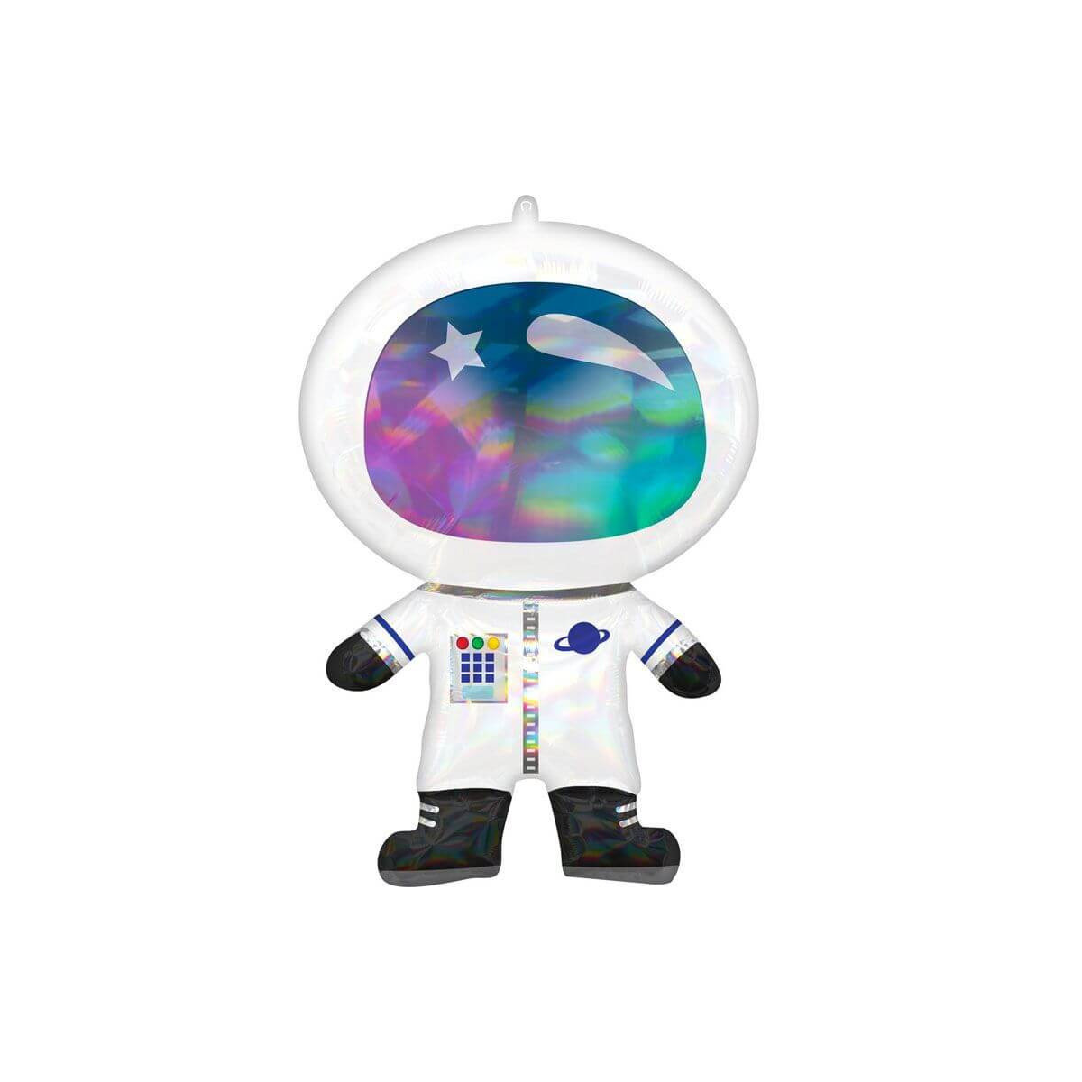 Supershape Holographic Iridescent Astronaut Folienballon P40
