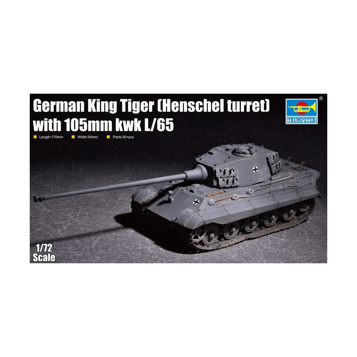 1 72 Königstiger (Henschel-Turm), mit 105 mm kWh L65